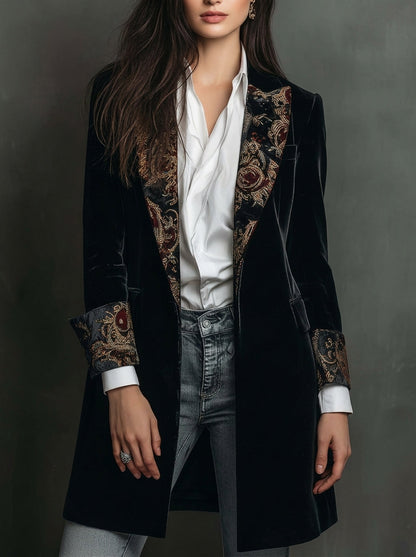 Marta - Blazer Ajusté au Motif Baroque