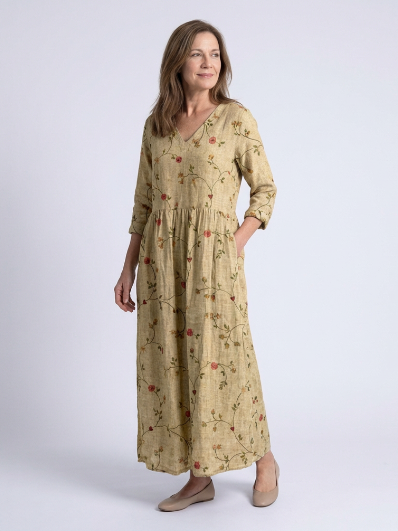 Marina – Robe maxi fluide et élégante à imprimé floral