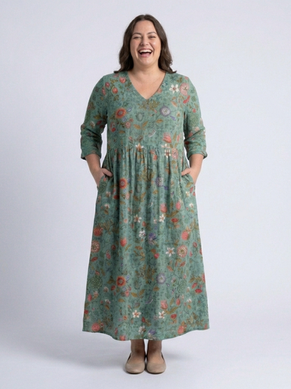 Marina – Robe maxi fluide et élégante à imprimé floral