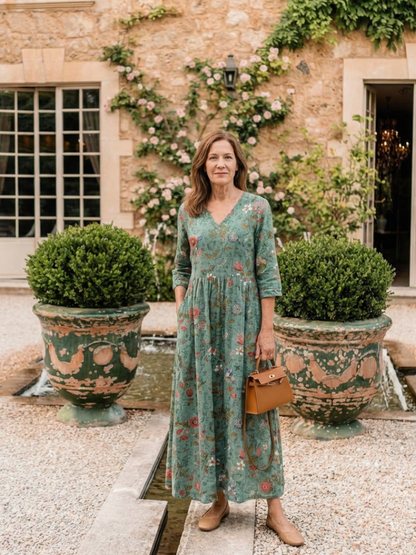 Marina – Robe maxi fluide et élégante à imprimé floral