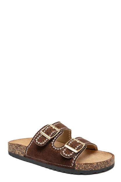 Patty Brown Slide Sandals