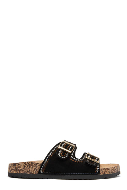 Black Patty Slide Sandals