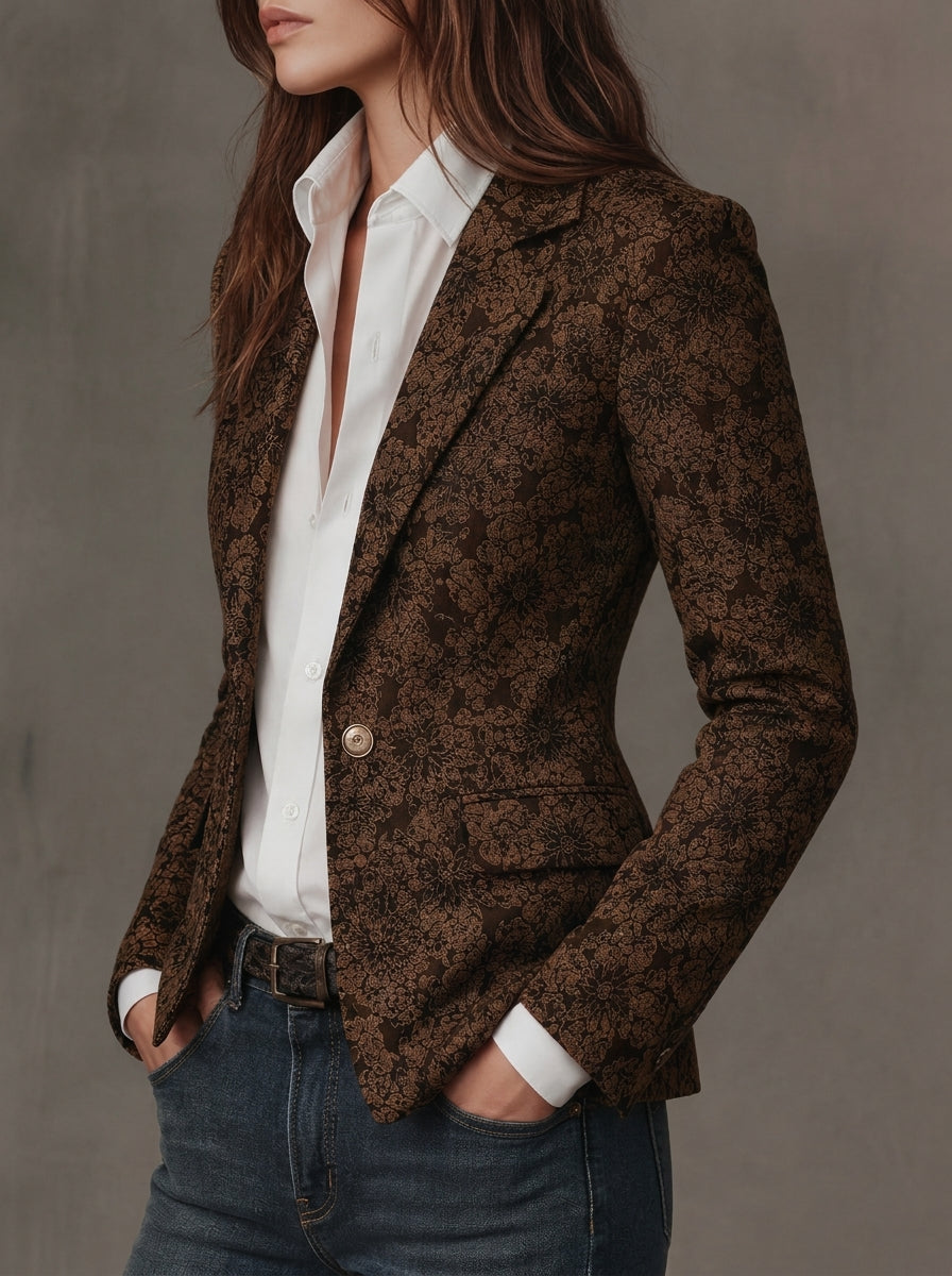 Antonia - Blazer en Jacquard à Motif Paisley