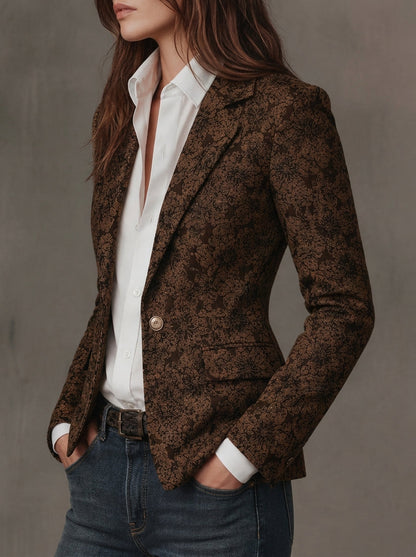 Antonia - Blazer en Jacquard à Motif Paisley
