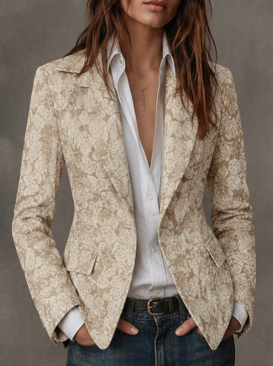 Antonia - Blazer en Jacquard à Motif Paisley