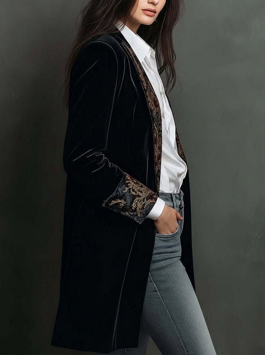 Marta - Blazer Ajusté au Motif Baroque