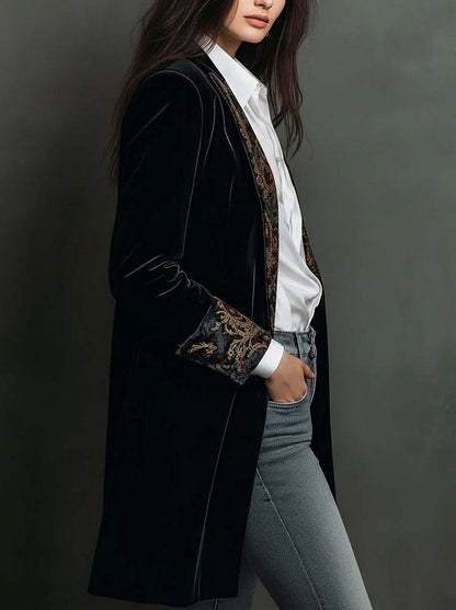 Marta - Blazer Ajusté au Motif Baroque