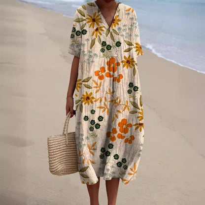 Hannah – Robe d’été fleurie colorée