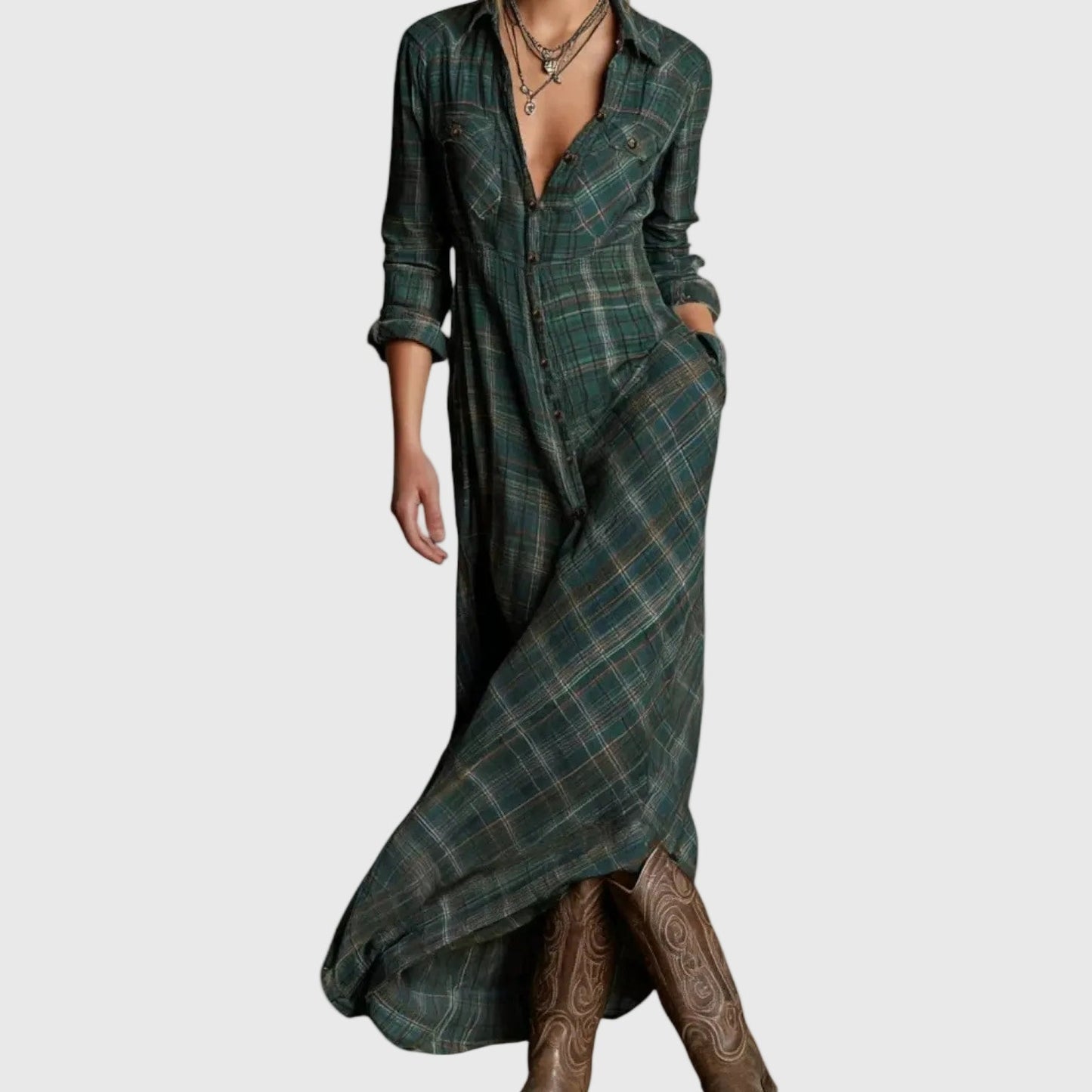 Robe Maxi Élégante | Rose