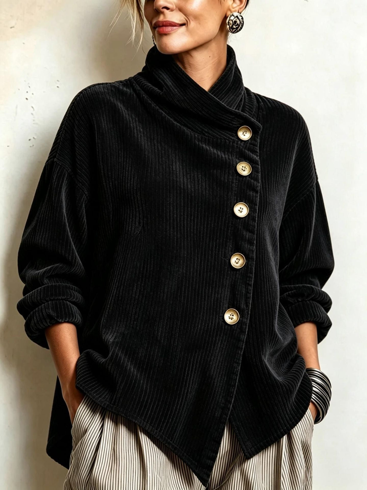 Claudia | Côtelé Velvet Sweater