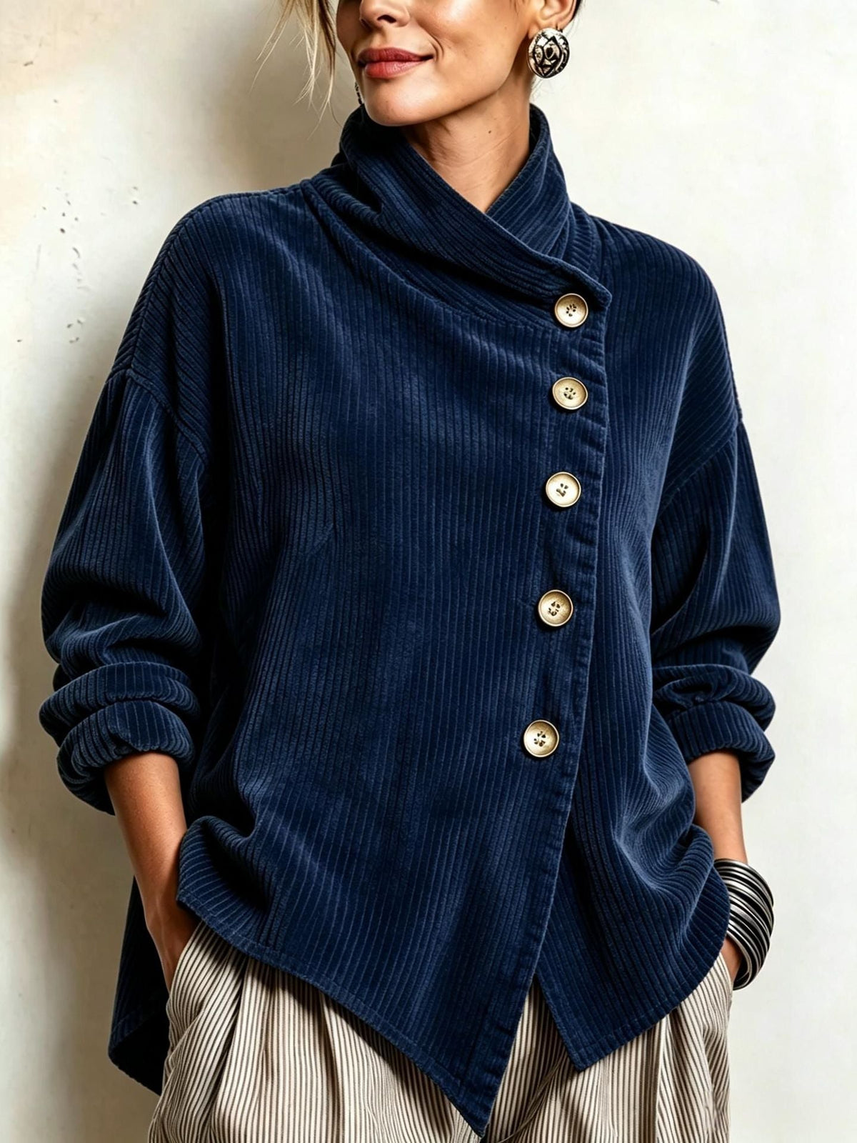 Claudia | Côtelé Velvet Sweater
