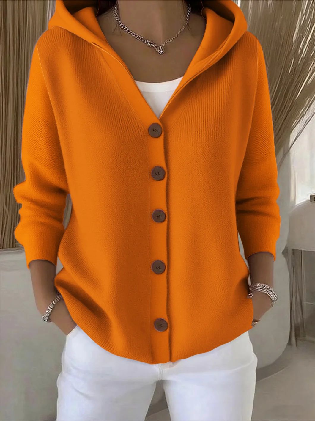 Zoé | Tricot Cardigan avec Capuche