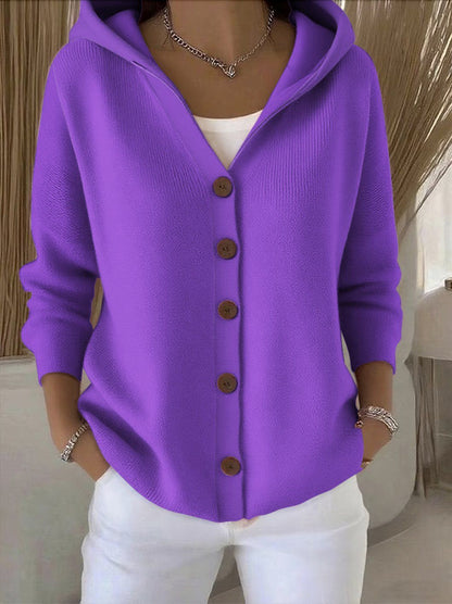 Zoé | Tricot Cardigan avec Capuche