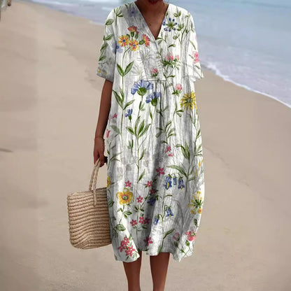 Hannah – Robe d’été fleurie colorée