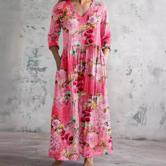 Aline | Robe fluide fleurie élégante
