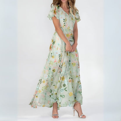 Audrey – Robe élégante fluide effet ventre plat