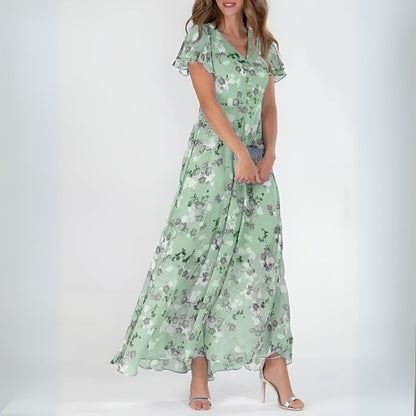 Audrey – Robe élégante fluide effet ventre plat