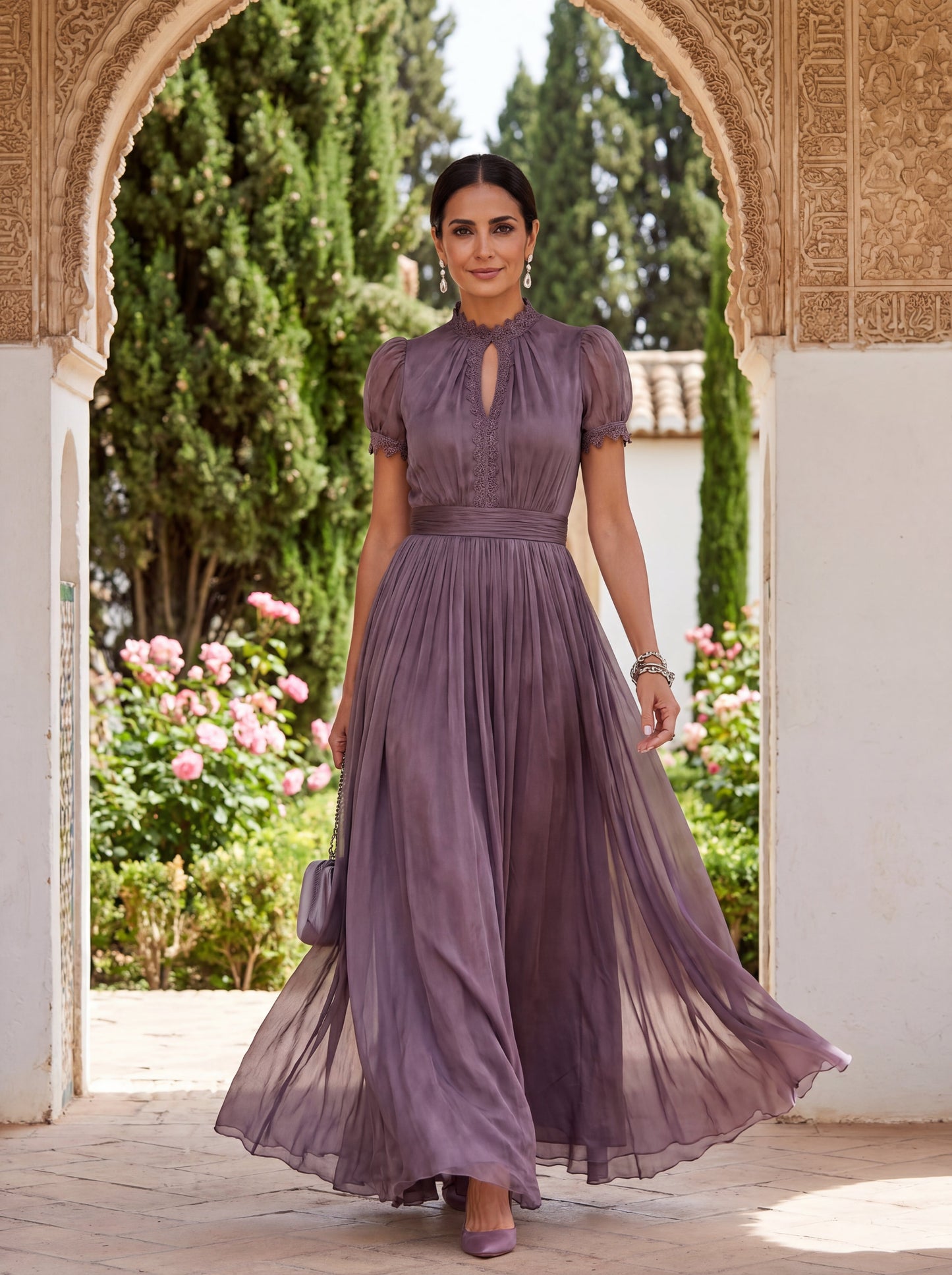 Robe Longue Flavia en Tissu Luxueux - Élégance Inégalée chez Maison EVORA