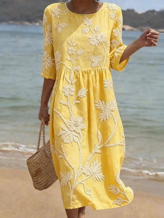 Robe féminine décontractée à motif floral