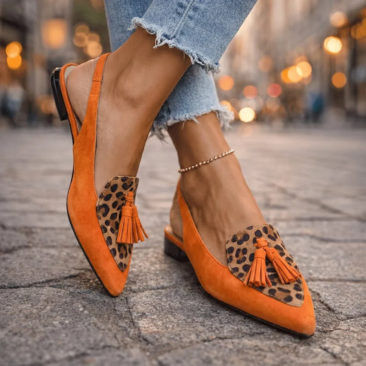 Sandales à Talons Ouverts Elly avec Pompons