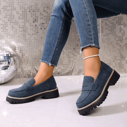 Elsa | Mocassins à Talon de Style Académique