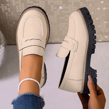 Elsa | Mocassins à Talon de Style Académique