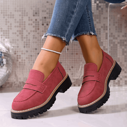 Elsa | Mocassins à Talon de Style Académique