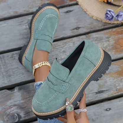 Elsa | Mocassins à Talon de Style Académique