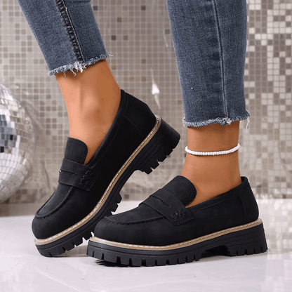 Elsa | Mocassins à Talon de Style Académique