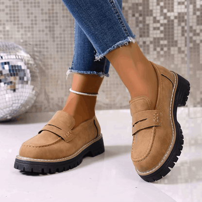Elsa | Mocassins à Talon de Style Académique