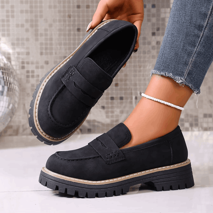 Elsa | Mocassins à Talon de Style Académique
