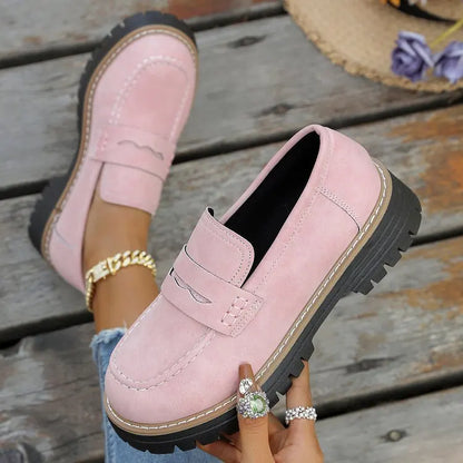 Elsa | Mocassins à Talon de Style Académique