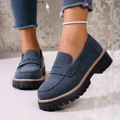 Elsa | Mocassins à Talon de Style Académique