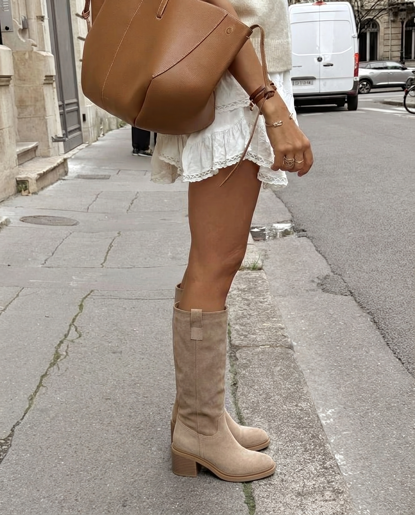 Khaki Saar Over-the-Knee Boots