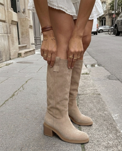 Khaki Saar Over-the-Knee Boots