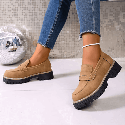 Elsa | Mocassins à Talon de Style Académique