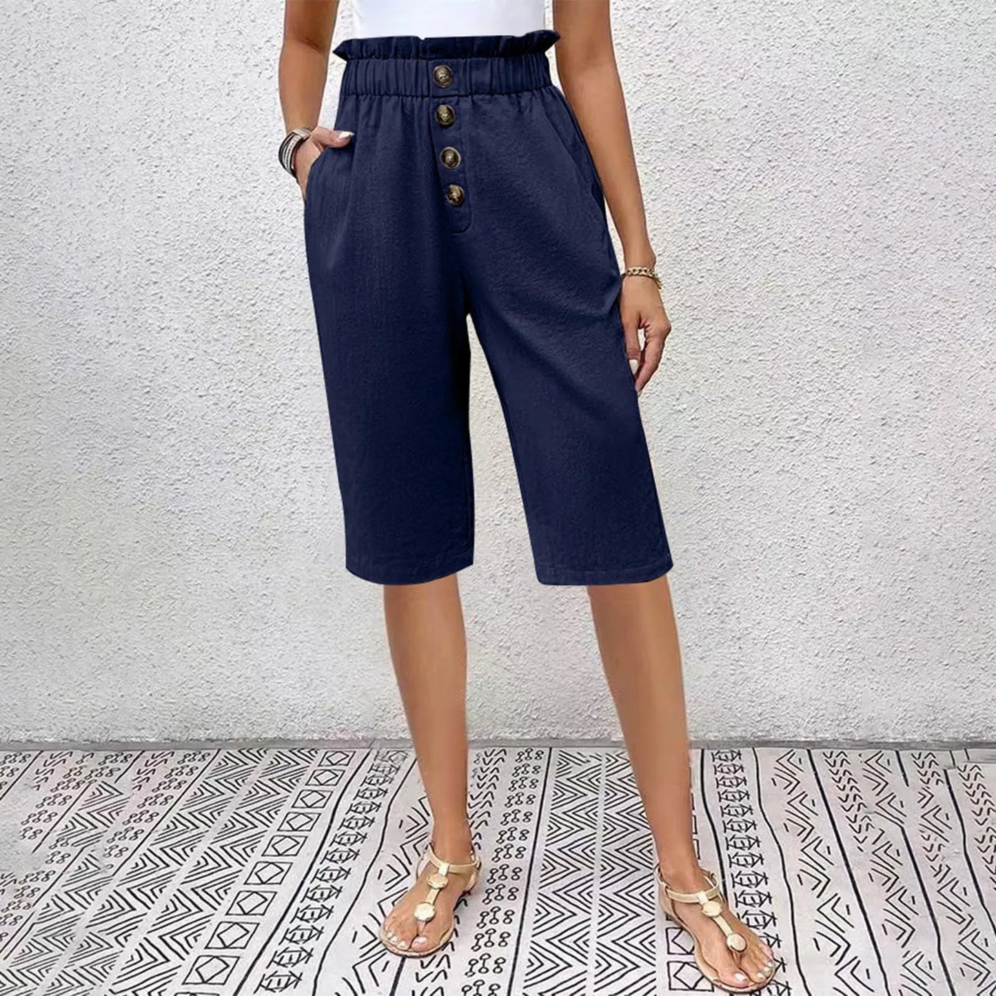 Éloane - Bermuda Boutonné