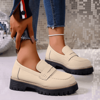 Elsa | Mocassins à Talon de Style Académique