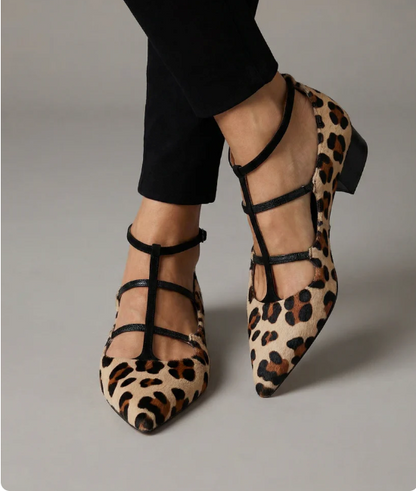 Bridget – Talons hauts ballerines à imprimé léopard