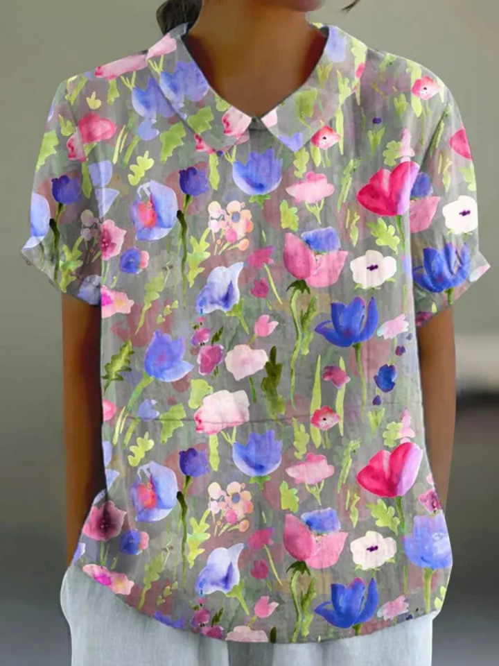 Lila | Pastel Floral Shirt