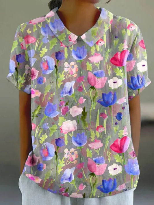 Lila | Pastel Floral Shirt