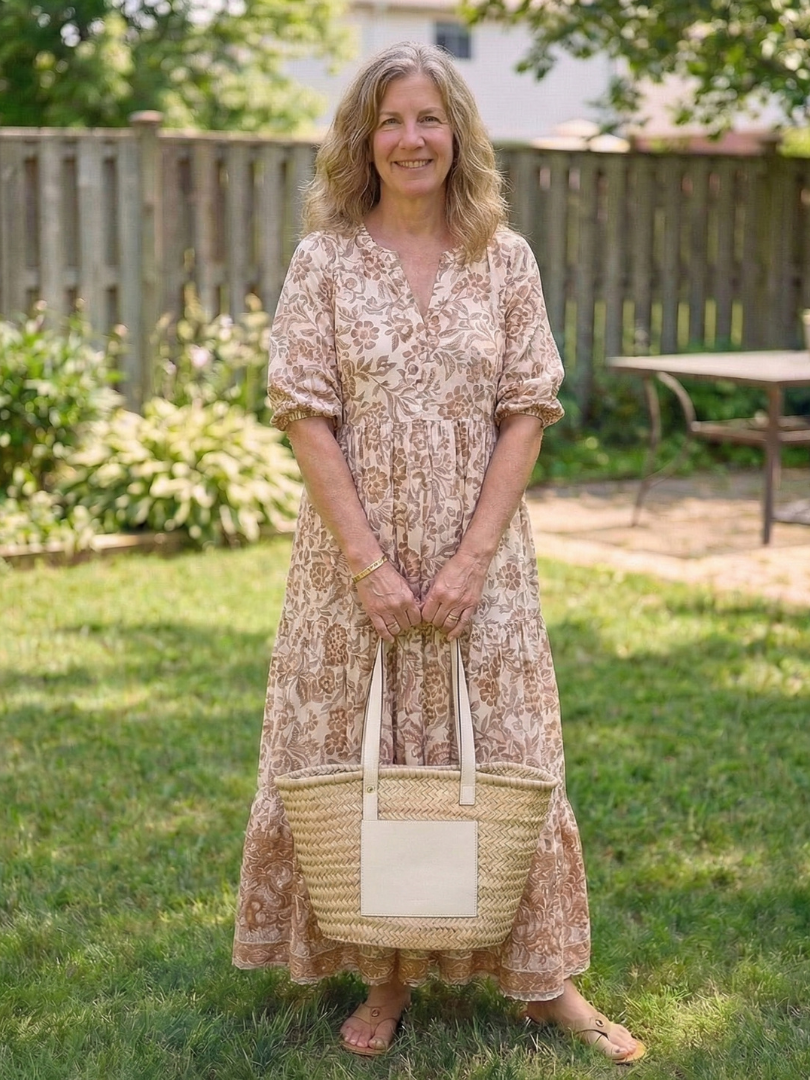 Clara – Robe midi fluide fleurie