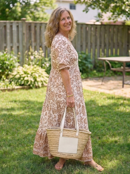 Clara – Robe midi fluide fleurie