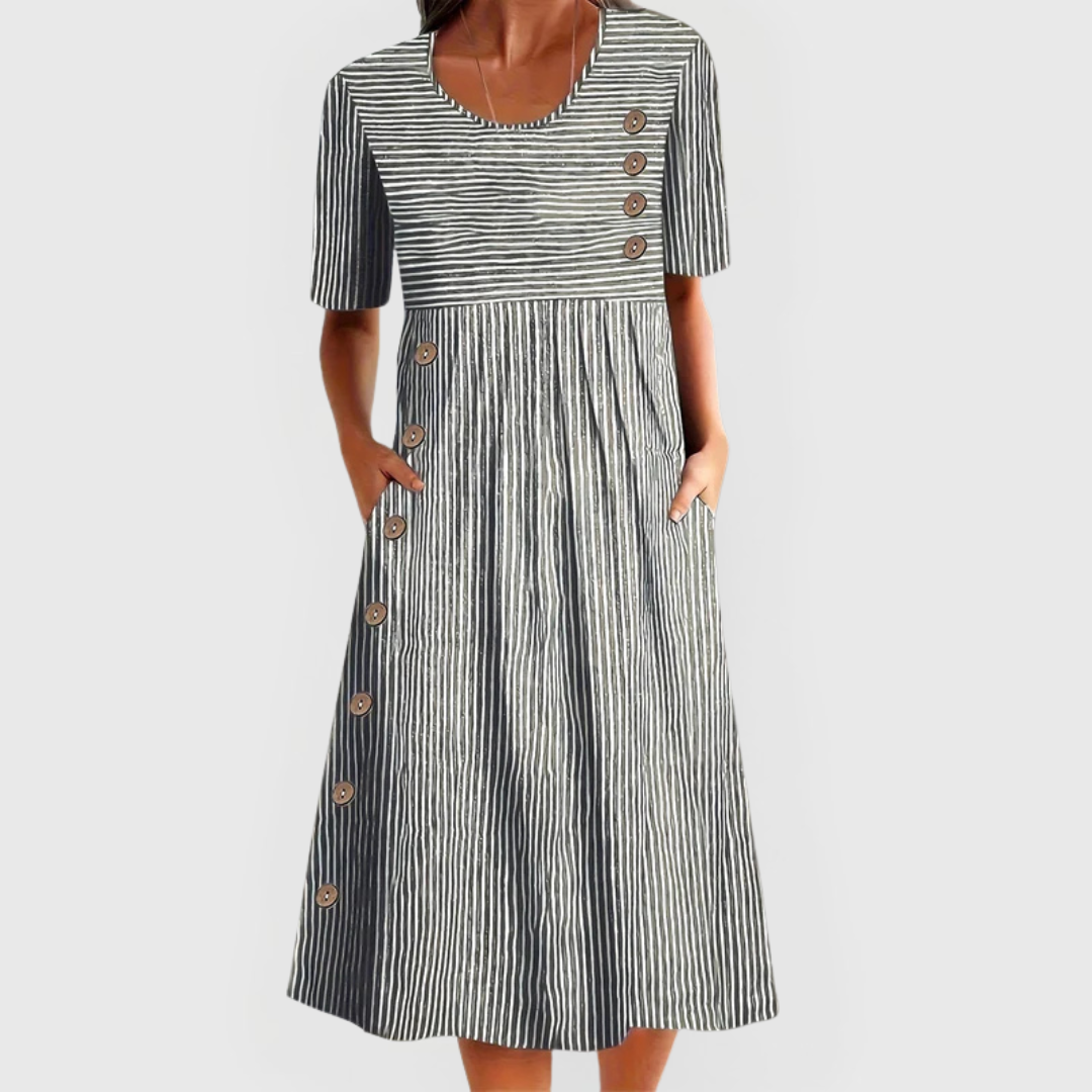 Julia | Robe midi rayée