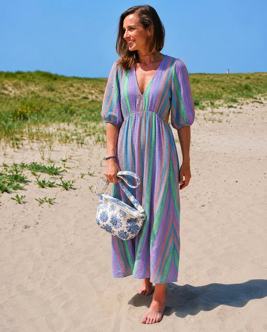 Veerle Robe Maxi Bleu Nuit