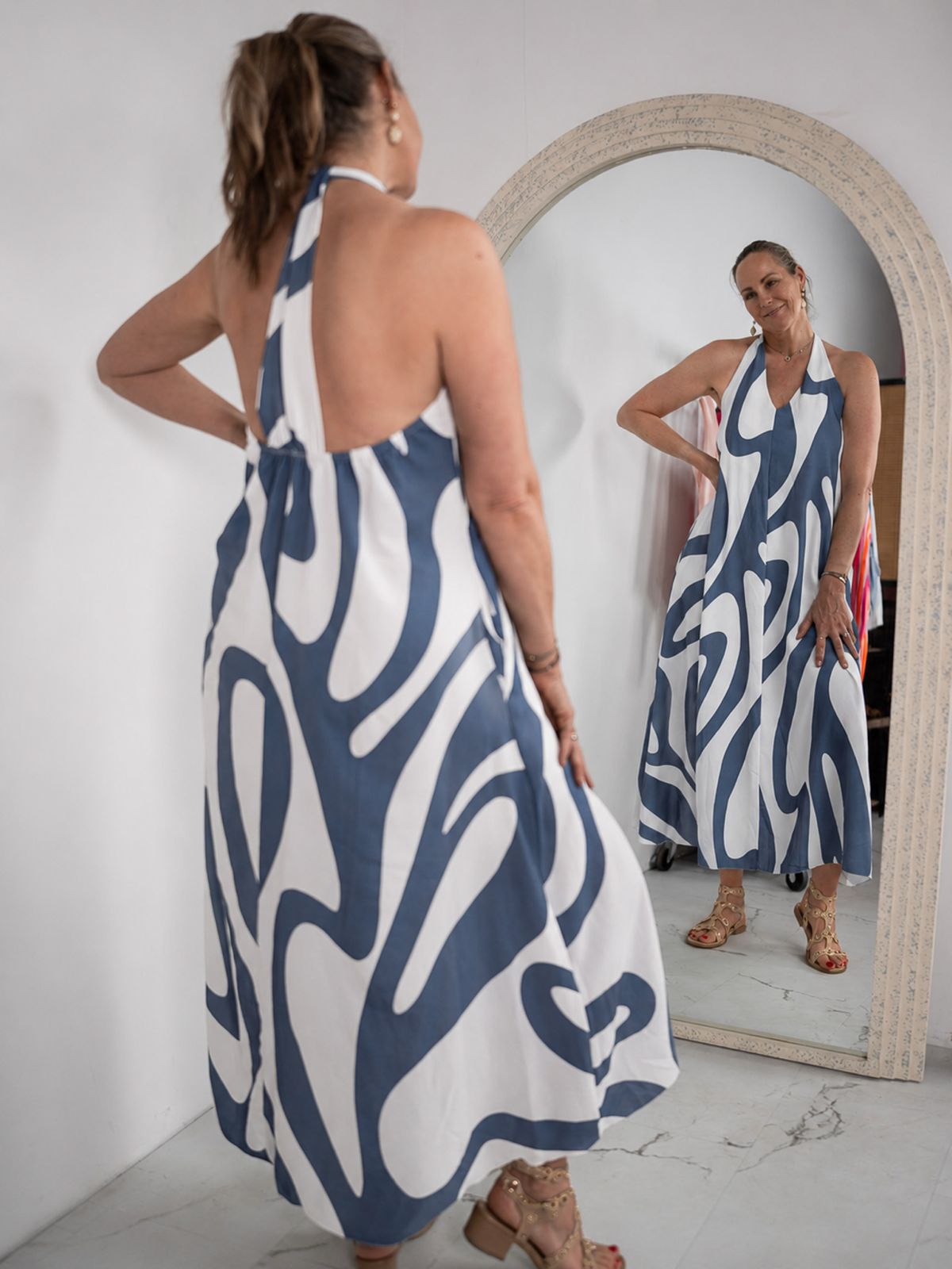 Maxi Dress Inez in Blue