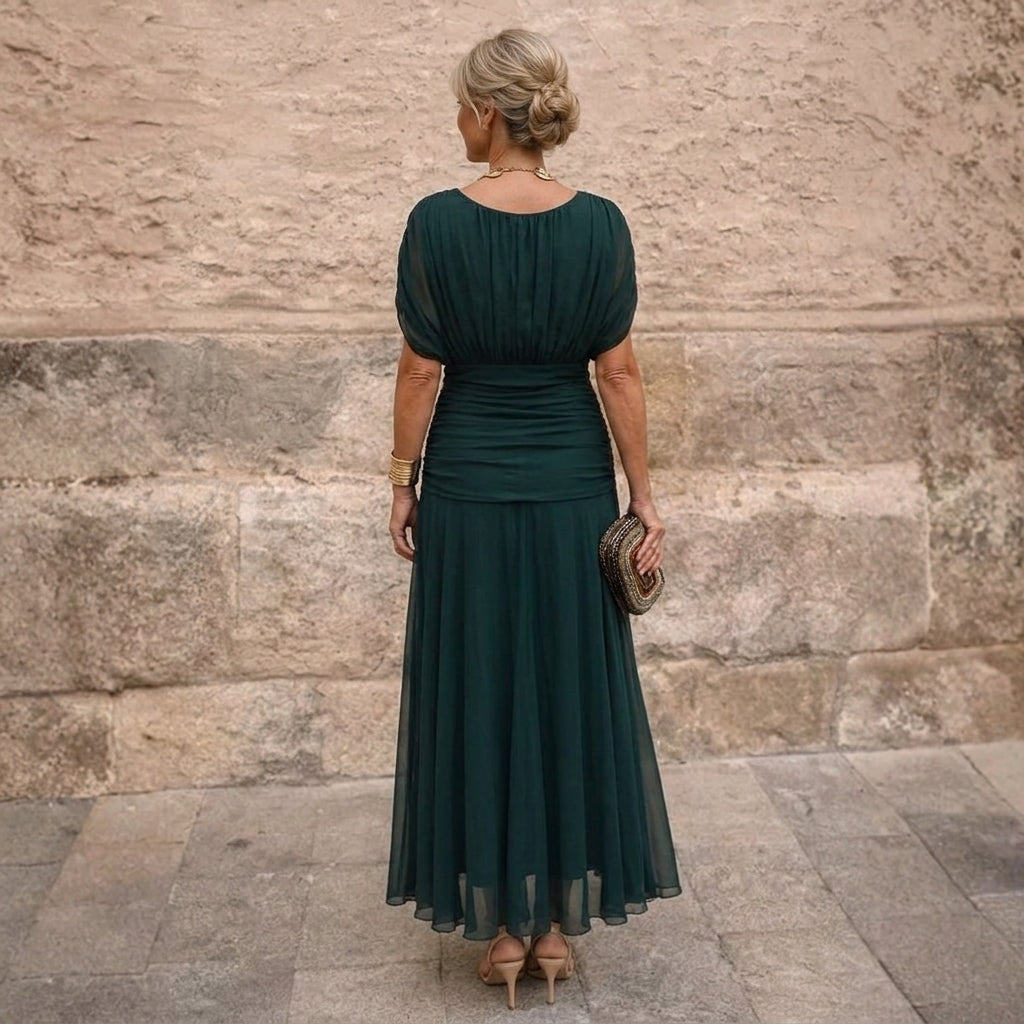 Mikaela | Robe Maxi à Bretelles Dévoilées