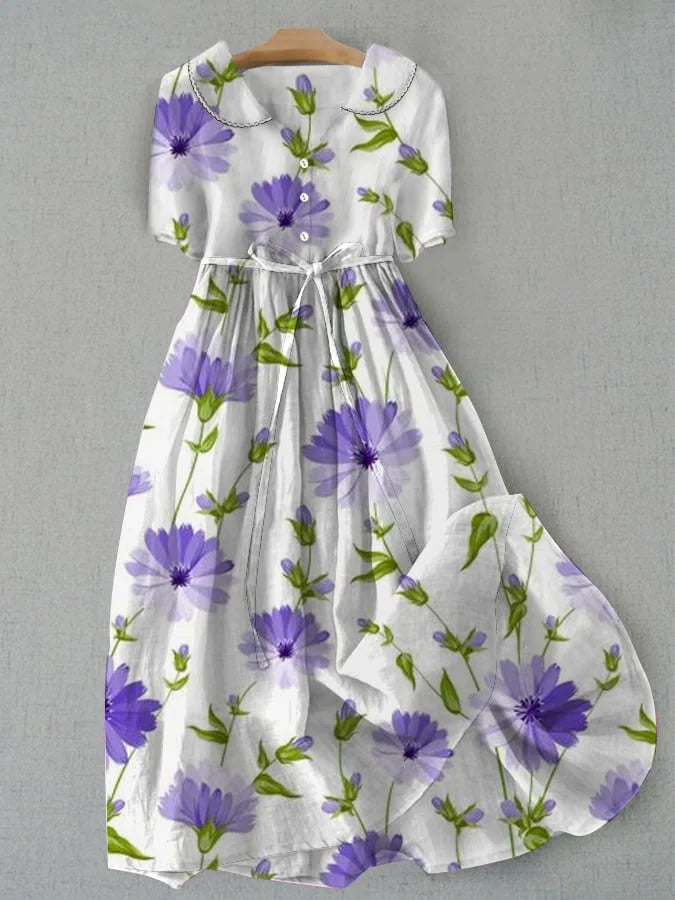Sage – Robe fleurie élégante