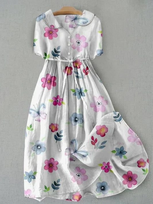 Lyrique – Robe fleurie à lacets
