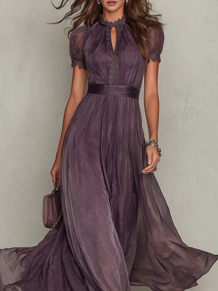 Ashley – Robe maxi fluide en chiffon élégant